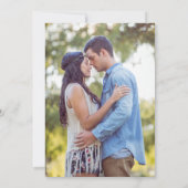 Just Liebe Retro 70er Rainbow Foto Hochzeit Einladung (Rückseite)