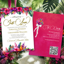 Just Liebe Tropical Garden Floral QR Code Hochzeit