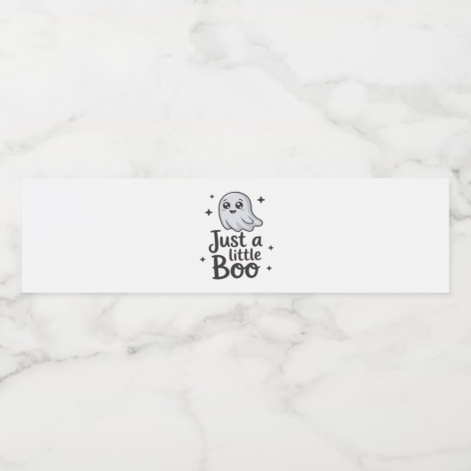 Just Little Boo Funny Design Wasserflaschenetikett (Einzelnes Label)