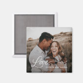 Just Love Editable Color Foto Magnet (Vorderseite/Rückseite)