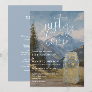 Just Love Mountain Mason Jar All In One Hochzeit Einladung