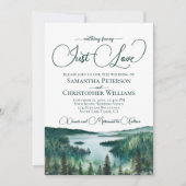 Just Love Rustic Lake Tahoe QR Code Wedding  Einladung (Vorderseite)