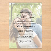 Just Love Text Overlay Photo Wedding Acryleinladungen (Vorderseite)