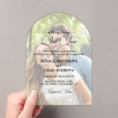 Just Love Text Overlay Photo Wedding  Acryleinladungen (Insitu (Handheld))