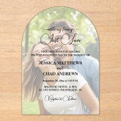 Just Love Text Overlay Photo Wedding Acryleinladungen (Vorderseite)