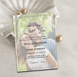 Just Love Text Overlay Photo Wedding Einladung