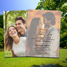 Just Love Text Overlay Photo Wedding Einladung