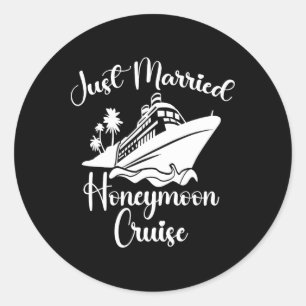 Just Married 2023 Wedding Ring Matching T-Shirt Ho Runder Aufkleber