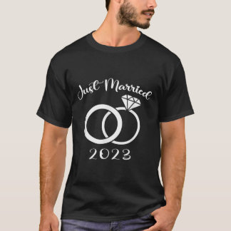Just Married 2023 Wedding Rings Matching Couple Ne T-Shirt