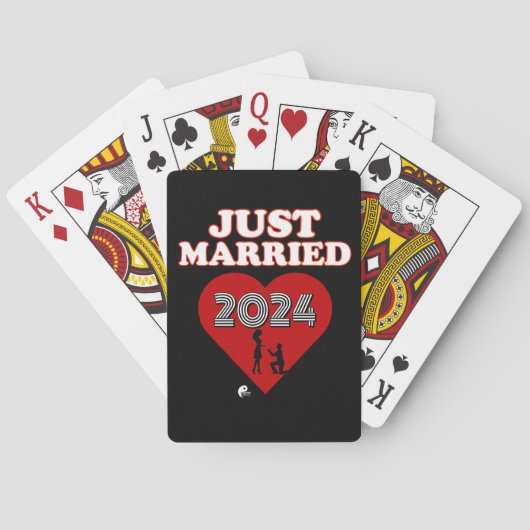 Just Married 2024 Customizable Playing Cards Spielkarten (Rückseite)