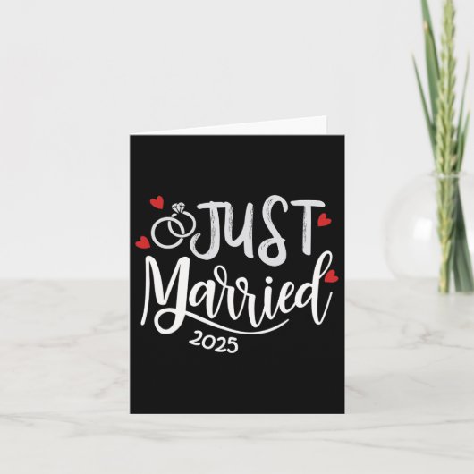 Just Married 2025 - Braut- und Hochzeitsrennen Karte (Vorderseite)