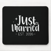 Just Married 2026 Honeymoon Wedding Couples Fiance Mousepad (Vorne)