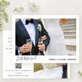 Just Married 2 Foto QR Code Elopement Hochzeit Ankündigung