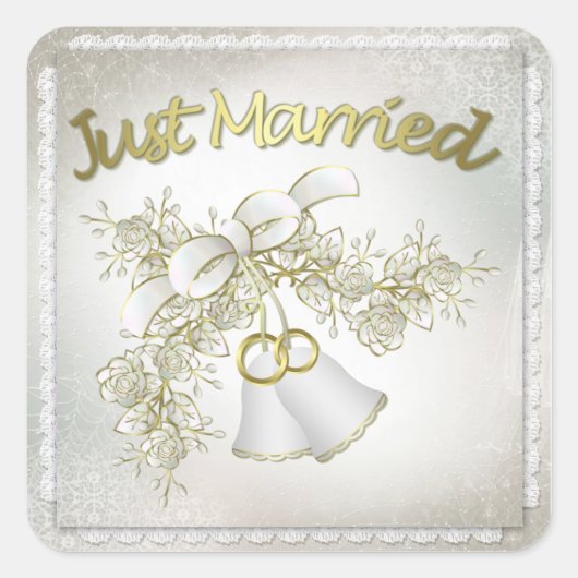Just Married 2 Sticker (Vorderseite)