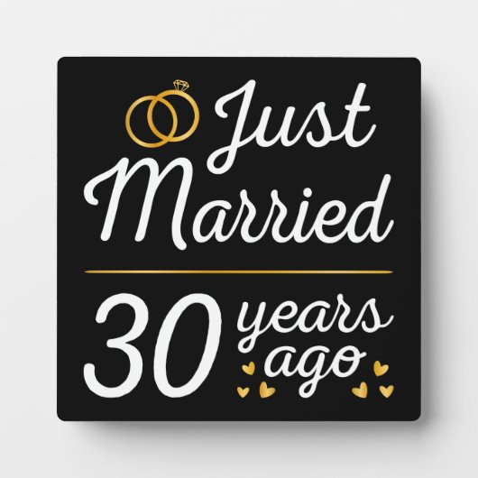 Just Married 30 Years Fotoplatte (Vorderseite)