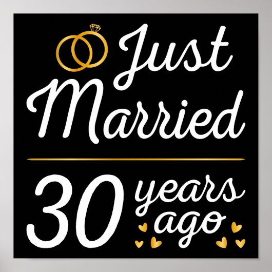 Just Married 30 Years Poster (Vorne)
