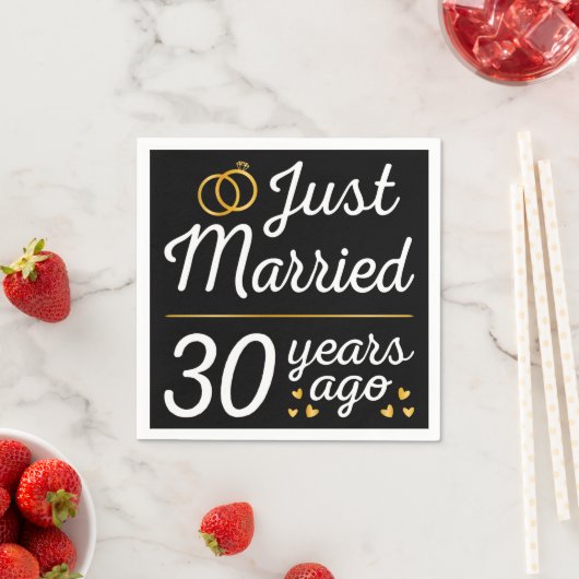 Just Married 30 Years Serviette (Beispiel)