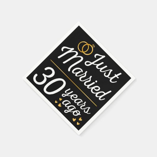 Just Married 30 Years Serviette (Ecke)