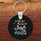 Just Married 40 Years Ago 40th Anniversary Cruise Schlüsselanhänger (Vorderseite)