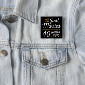 Just Married 40 Years Ago II Button (Beispiel)