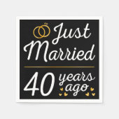 Just Married 40 Years Ago II Serviette (Vorderseite)