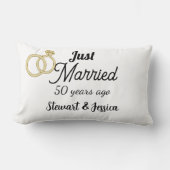 Just married 50 year ago wedding anniversary  lendenkissen (Vorderseite)