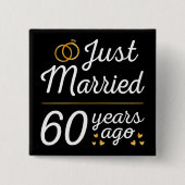 Just Married 60 Years Ago II Button (Vorderseite)