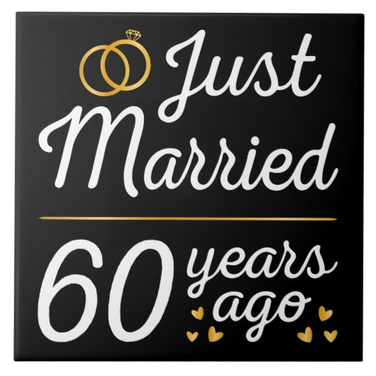 Just Married 60 Years Ago II Fliese (Vorderseite)