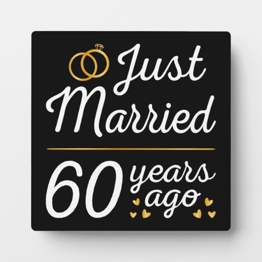 Just Married 60 Years Ago II Fotoplatte (Vorderseite)