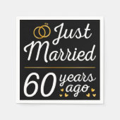 Just Married 60 Years Ago II Serviette (Vorderseite)
