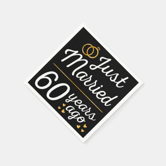Just Married 60 Years Ago II Serviette (Ecke)
