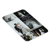 Just Married 6 Foto Wedding Collage Magnet (Rechte Seite)