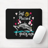 Just Married 6 Years Ago 6th Anniversary Cruise Tr Mousepad (Mit Mouse)