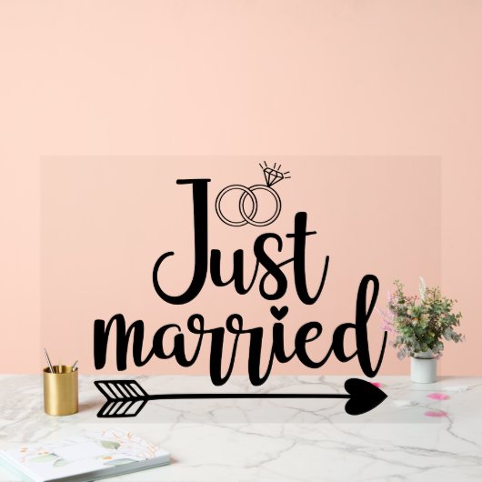 Just Married Acrylschild (Hochzeit)