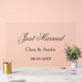 Just Married add couple name date year wedding sim Acrylschild (Hochzeit)