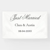 Just Married add couple name date year wedding sim Banner (Horizontal)