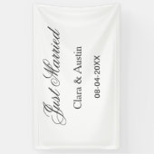 Just Married add couple name date year wedding sim Banner (Vertikal)