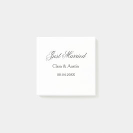 Just Married add couple name date year wedding sim Post-it Klebezettel