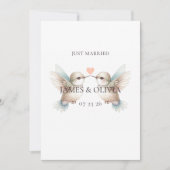 Just Married Add Foto Wedding Ankündigung (Vorderseite)