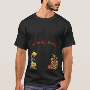 Just Married Aesthetic Sticker - Wedding Vibes T-Shirt