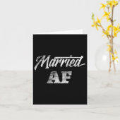 Just Married Af Wedding Bride Groom Funny Niedlich Karte (Gelbe Blume)