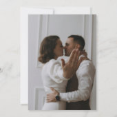 Just Married Ampersand verwoben 2 Foto Hochzeit Einladung (Rückseite)