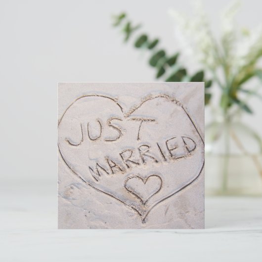 Just Married Ankündigung (Stehend Vorderseite)
