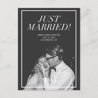 Just Married | Ankündigung einer Hochzeit im moder