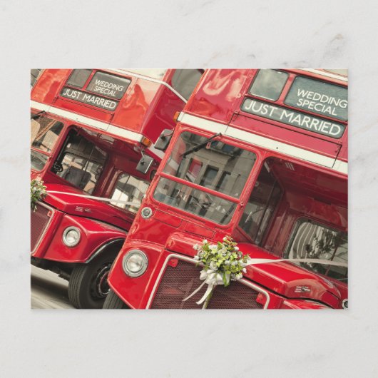 "Just Married" Ankündigungspostkarte (Vorderseite)