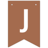 Just Married Announcement Burnt Orange Terracotta Wimpelkette (Dritte Fahne)
