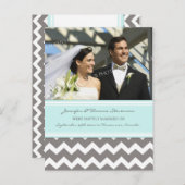 Just Married Announcement Foto Postkarten Grau (Vorne/Hinten)