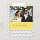 Just Married Announcement Foto Postkarten Grau (Vorne/Hinten)