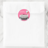 Just Married (anpassbar) Runder Aufkleber (Tasche)