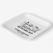 Just Married Any Year Anniversary Personalized Pappteller (Gewinkelt)